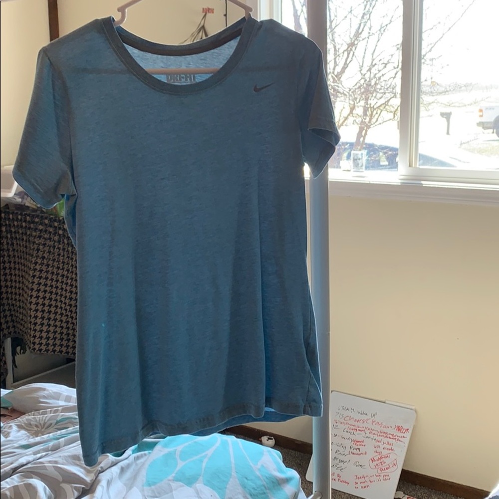 blue nike dry fit tee